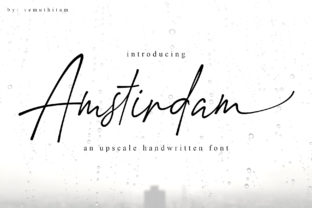 Amstirdam Typeface: Elegant Script for Editorial Design