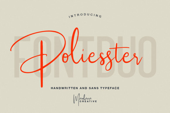 Poliesster: A Bold Script Font for Web Headers