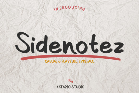 Sidenotez: A Casual Script Font for Modern Branding